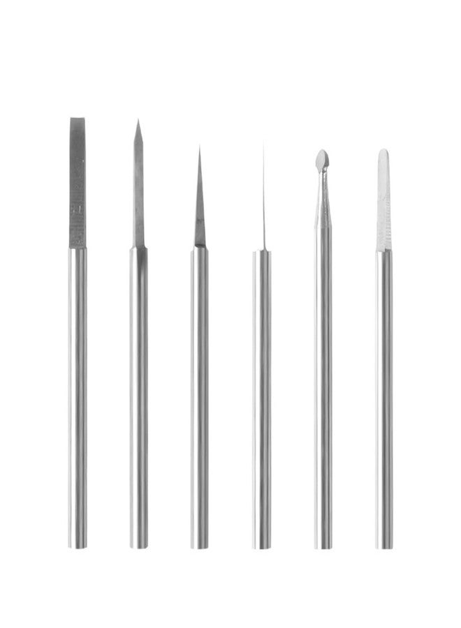 Serplex® 6Pcs Carving Bits Detail Carving Bits for Dremel Rotary Tool Engraving Bit Stainless Steel Carving Drill Bit Detailing Engraving Bits Rotary Carving Bits for DIY Wooden Carving Woodworking - Image 1